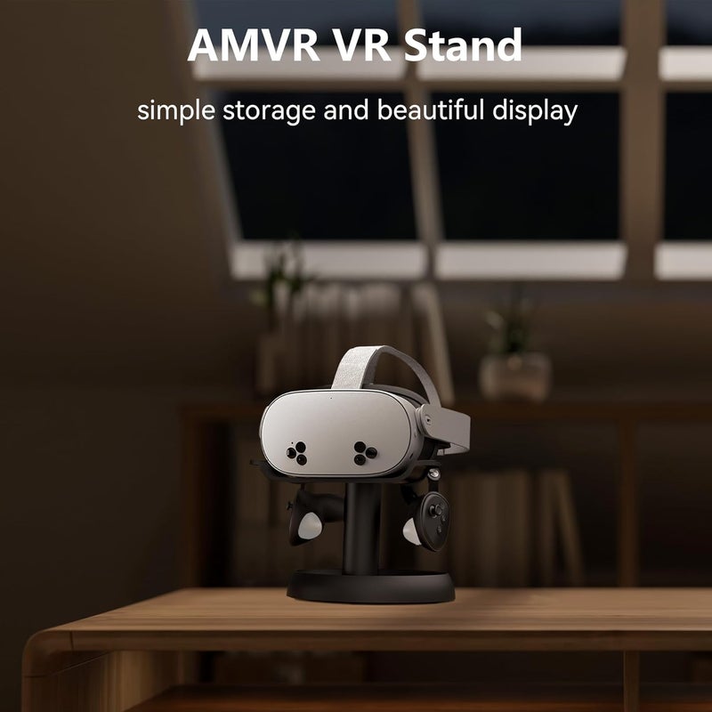 AMVR Stand Holder Compatible with Quest 3s/Quest 3/Vision Pro/Quest 2/Pico 4/for PSVR 2 - Universal VR Headset Display Dock, Stable Bracket Storage Round Base, Mount Install Easy - Image 4